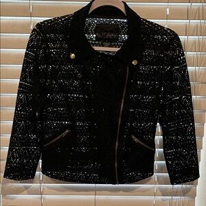 Daytrip Black Lace Leather Jacket